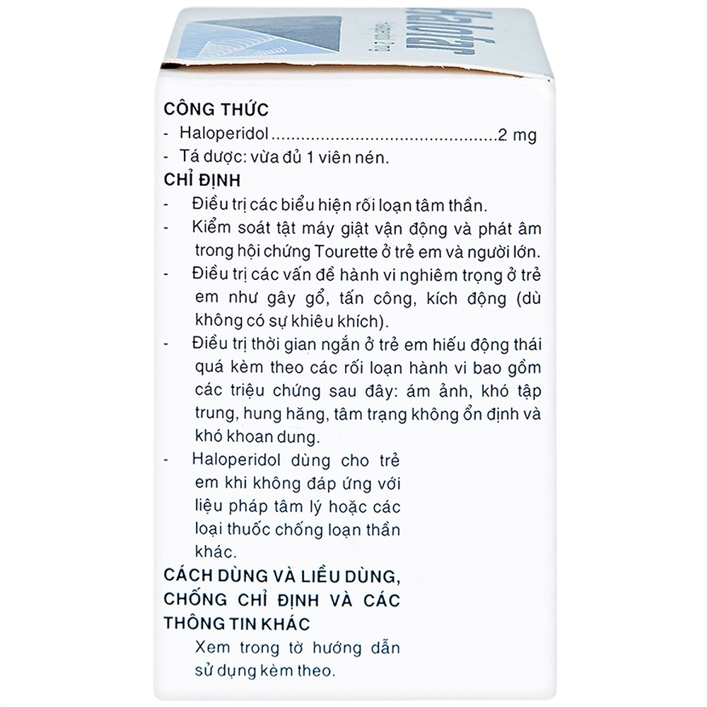 Hình ảnh Thuốc Halofar Pharmedic điều trị các biểu hiện rối loạn tâm thần (10 vỉ x 20 viên)