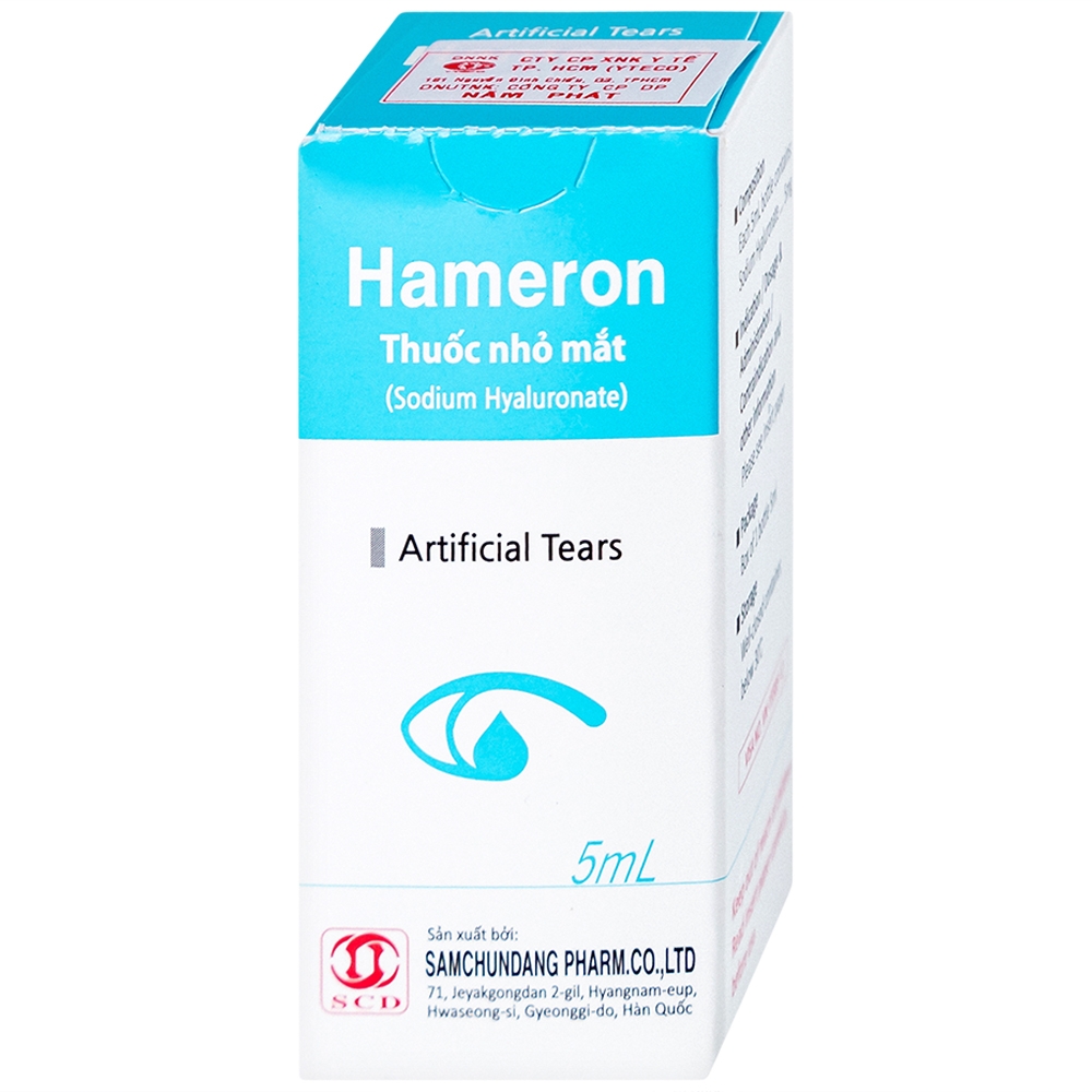 Hình ảnh Thuốc nhỏ mắt Hameron hỗ trợ làm giảm khô mắt và làm chất bôi trơn khi sử dụng kính áp tròng (5ml)