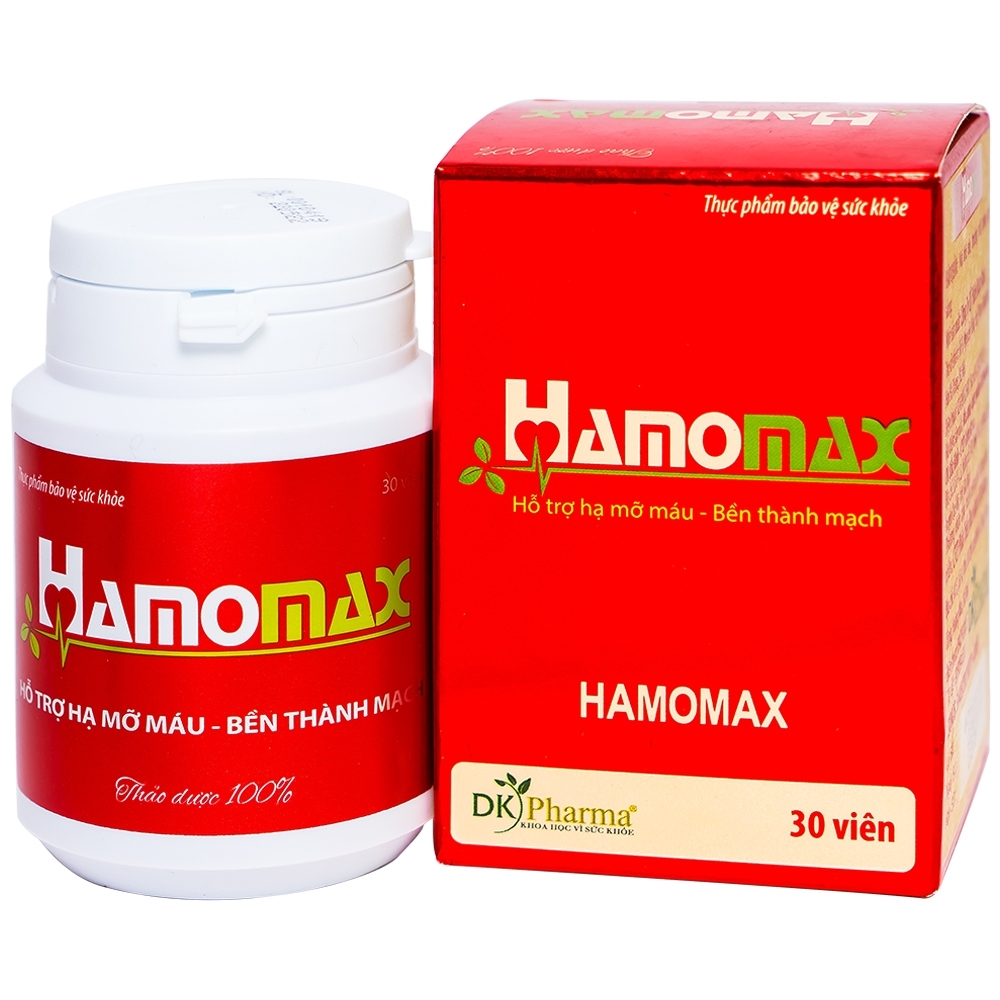 Hình ảnh Viên uống Hamomax DK Pharma hỗ trợ hạ mỡ máu, bền thành mạch (30 viên)