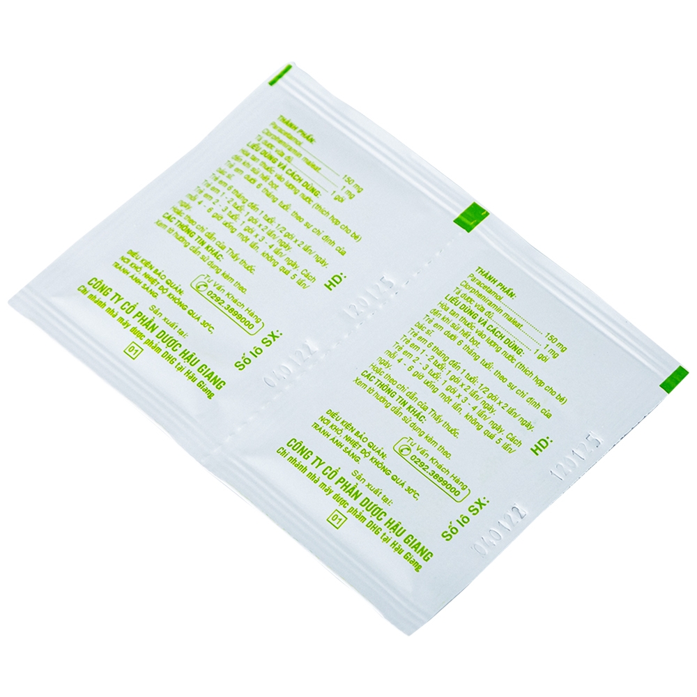 Hình ảnh Bột Hapacol 150 Flu DHG giảm đau, hạ sốt (24 gói)