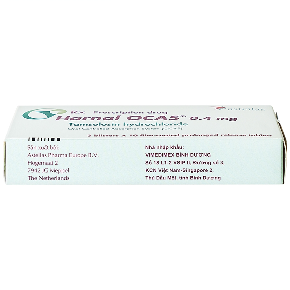 Hình ảnh Thuốc Harnal Ocas 0.4mg Astellas hỗ trợ điều trị tăng sản tuyến tiền liệt lành tính (3 vỉ x 10 viên)