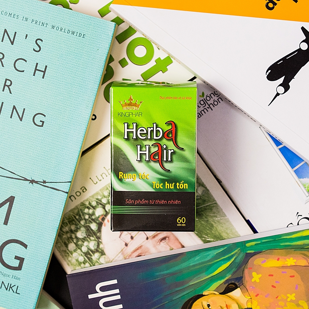 Hình ảnh Viên uống Herba Hair Kingphar hỗ trợ bồi bổ khí huyết, làm đen râu tóc (60 viên)