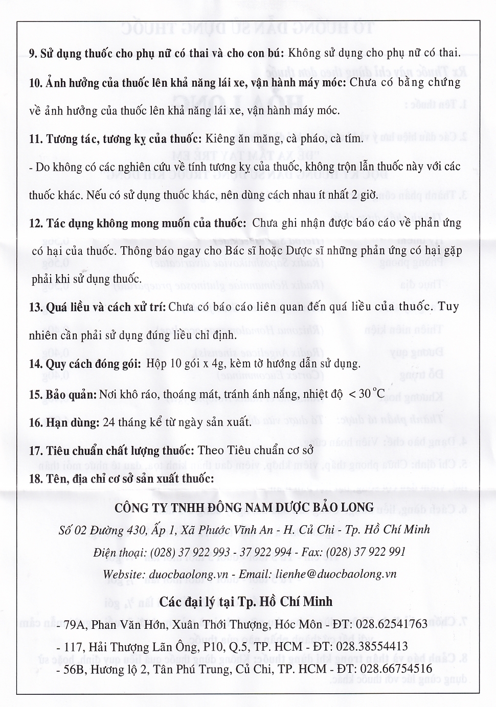 Hình ảnh Thuốc Hỏa Long Bảo Long điều trị phong thấp, viêm khớp (10 gói x 4g)