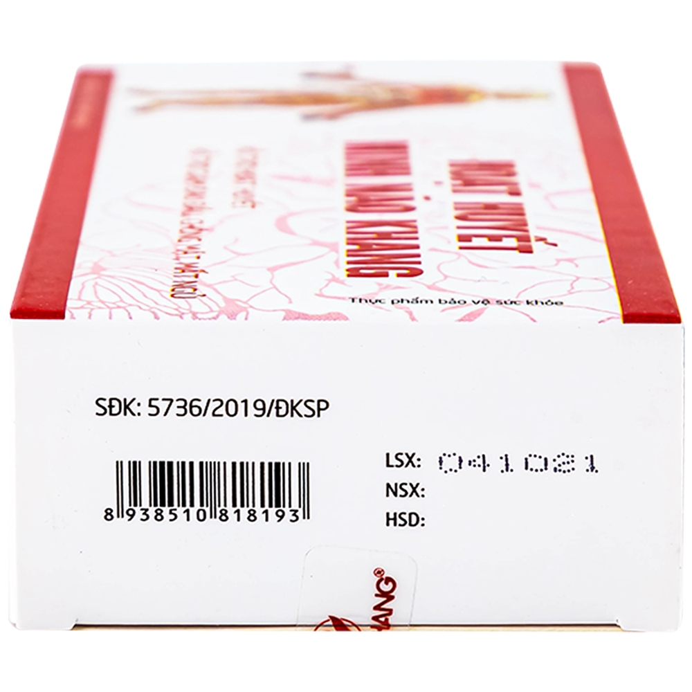 Hình ảnh Viên uống Hoạt Huyết Minh Não Khang hỗ trợ hoạt huyết, giảm đau đầu, chóng mặt, mất ngủ (3 vỉ x 10 viên)