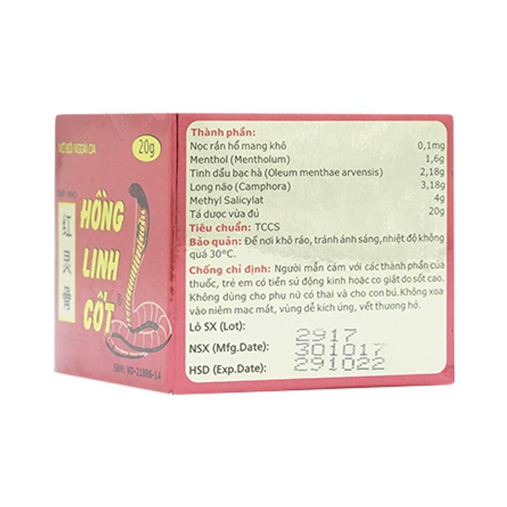 Hình ảnh Cao Hồng Linh Cốt Quapharco điều trị bệnh thấp khớp, viêm đau khớp (20g)