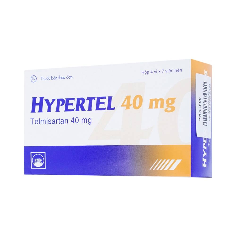 Hình ảnh Thuốc Hypertel 40mg Pymepharco điều trị cao huyết áp vô căn (4 vỉ x 7 viên) 
