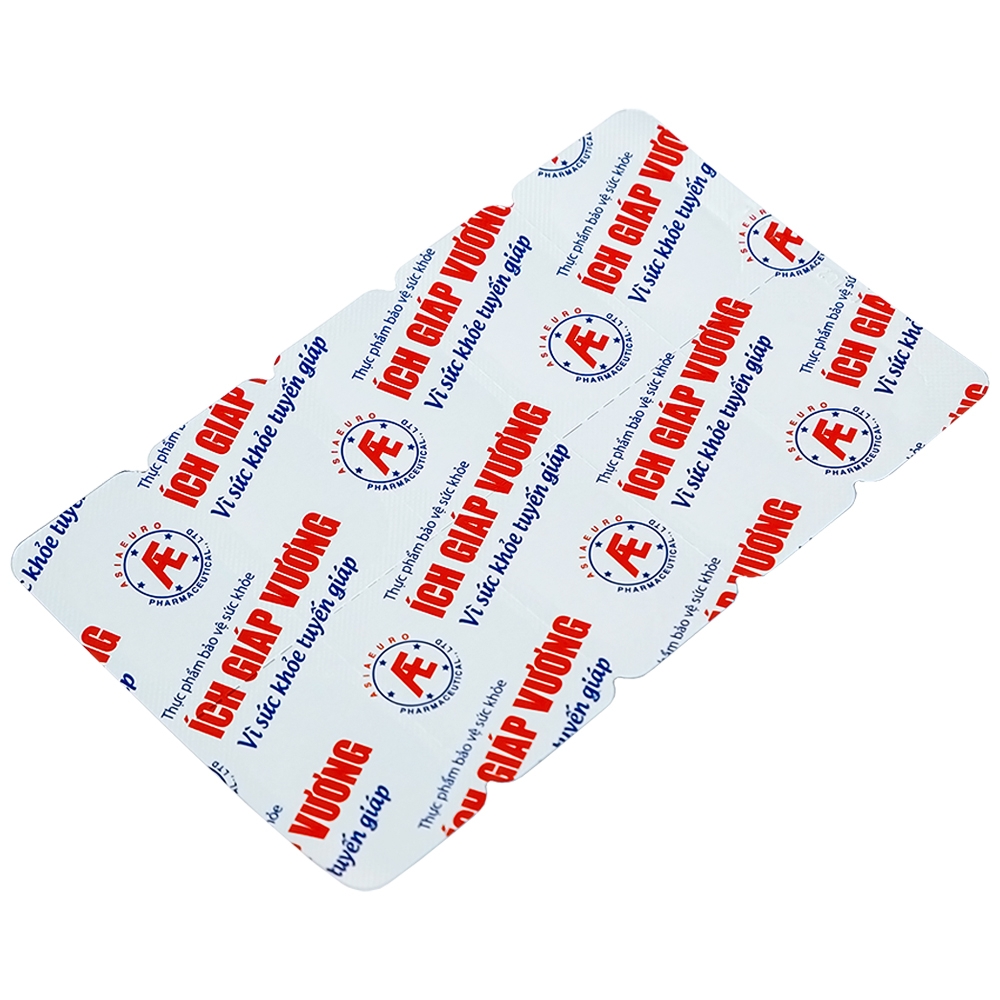 Hình ảnh Viên uống Ích Giáp Vương Á Âu hỗ trợ giảm sự tiến triển của bướu cổ lành tính (3 vỉ x 10 viên)