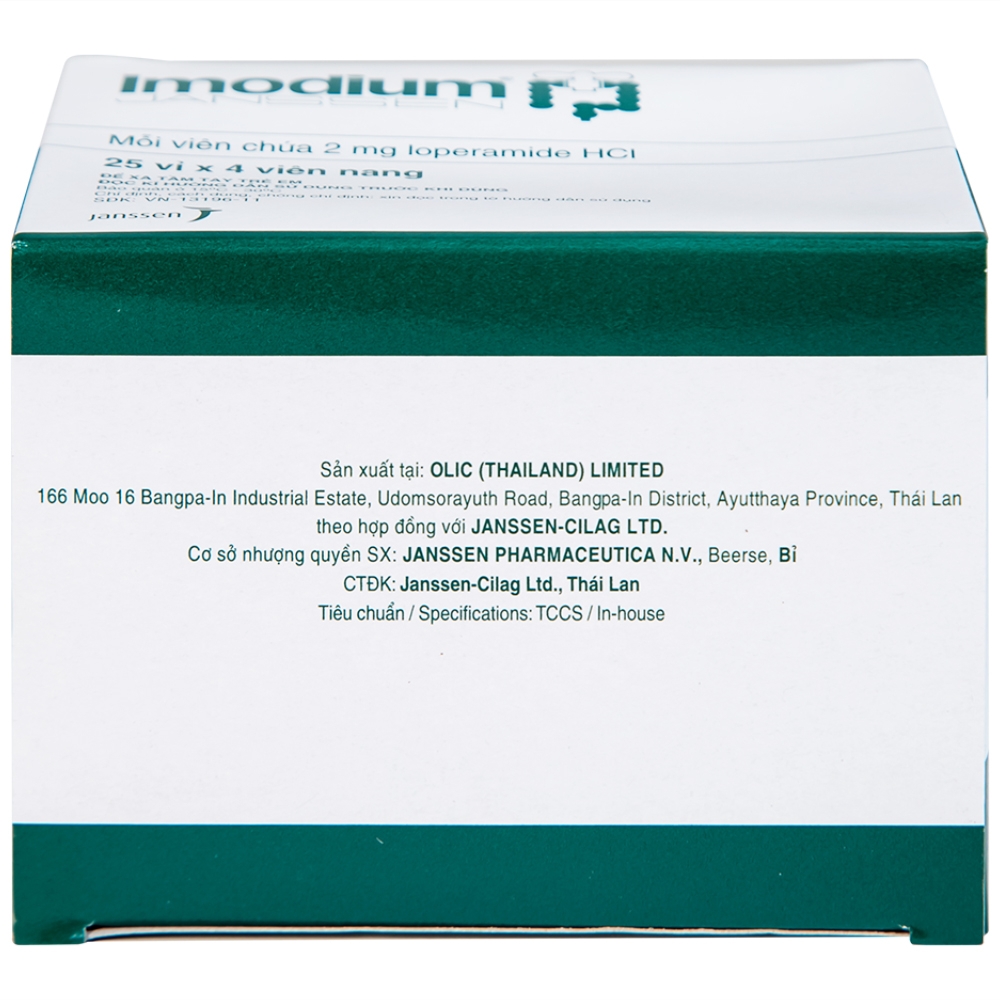 Hình ảnh Thuốc Imodium 2mg Janssen điều trị tiêu chảy cấp (25 vỉ x 4 viên)