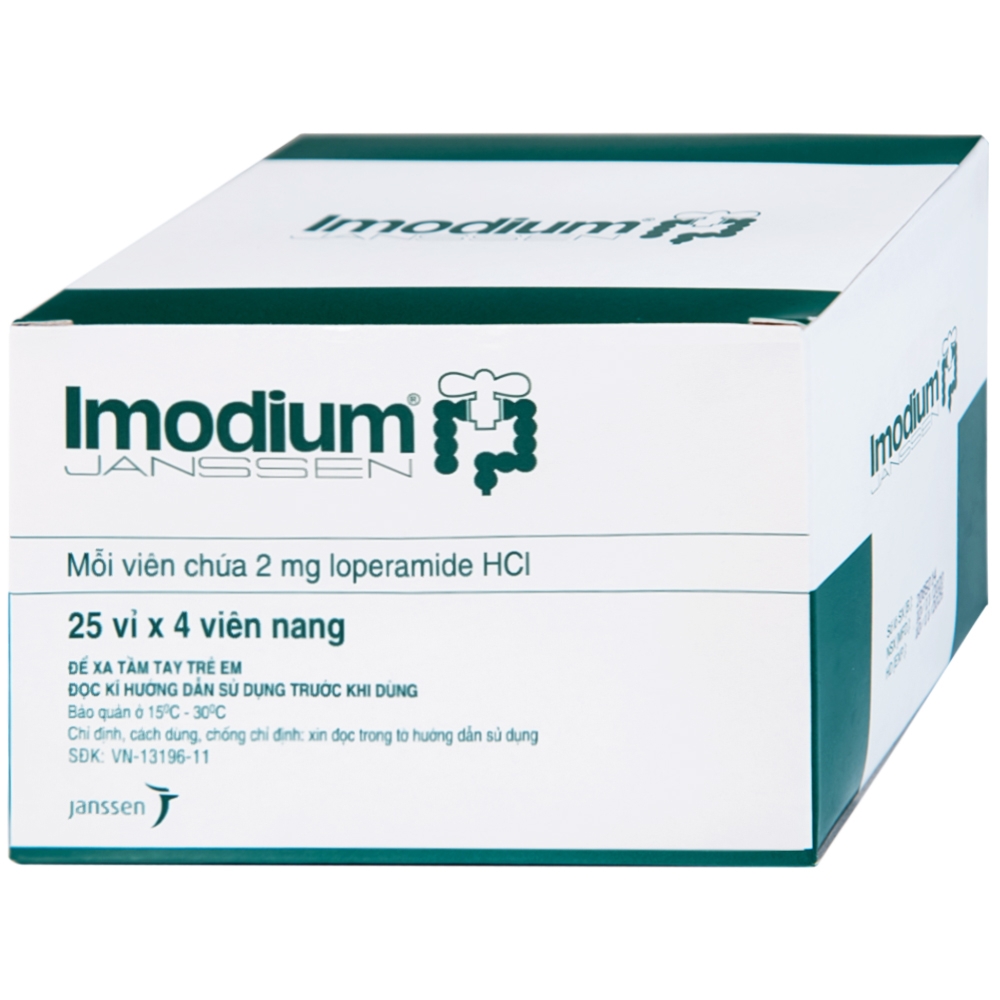 Hình ảnh Thuốc Imodium 2mg Janssen điều trị tiêu chảy cấp (25 vỉ x 4 viên)