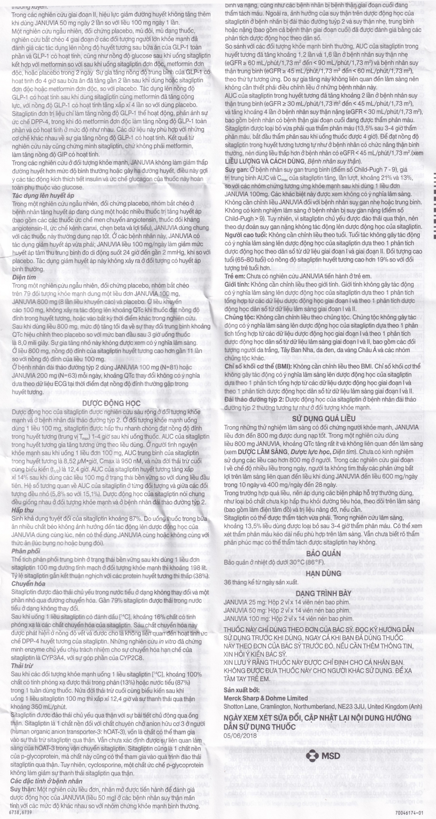 Hình ảnh Viên nén Januvia 100mg MSD cải thiện kiểm soát đường huyết típ 2 (2 vỉ x 14 viên)