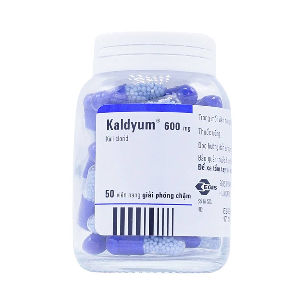 Hình ảnh Thuốc Kaldyum 600mg Egis Pharma phòng ngừa, điều trị giảm kali huyết (50 viên)