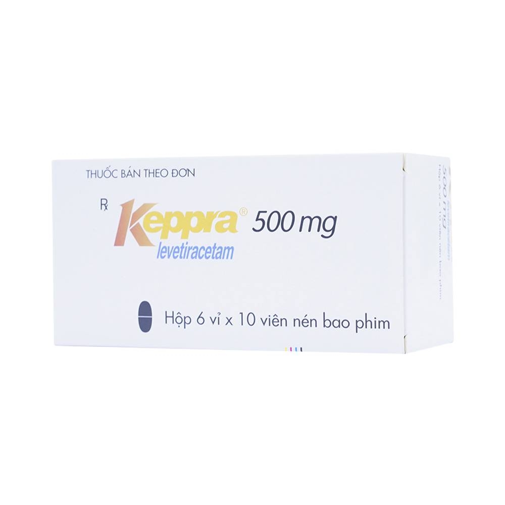 Hình ảnh Viên nén Keppra 500mg GSK điều trị các cơn động kinh cục bộ (6 vỉ x 10 viên)