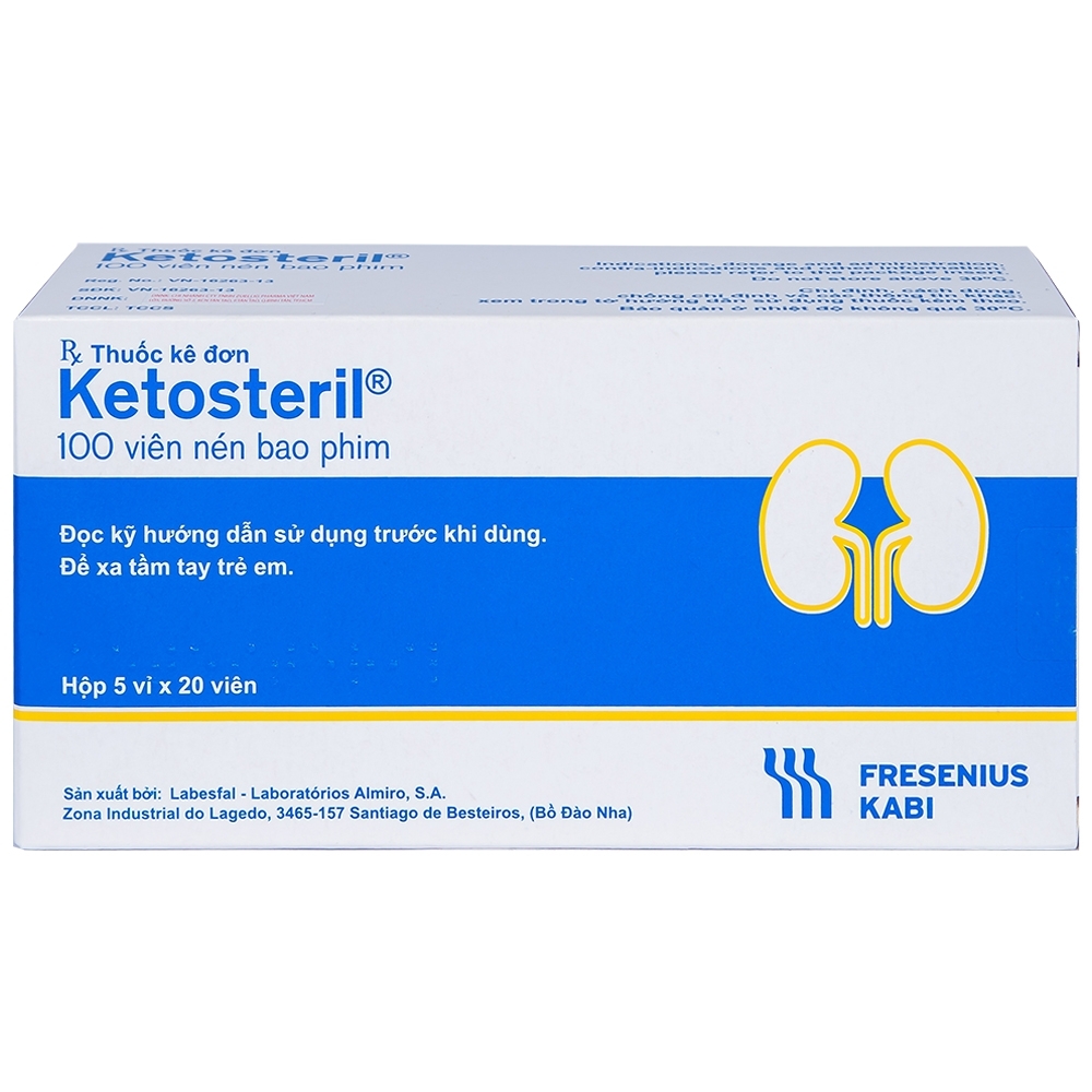Hình ảnh Thuốc Ketosteril Fresenius Kabi phòng ngừa và điều trị suy thận mạn (5 vỉ x 20 viên)