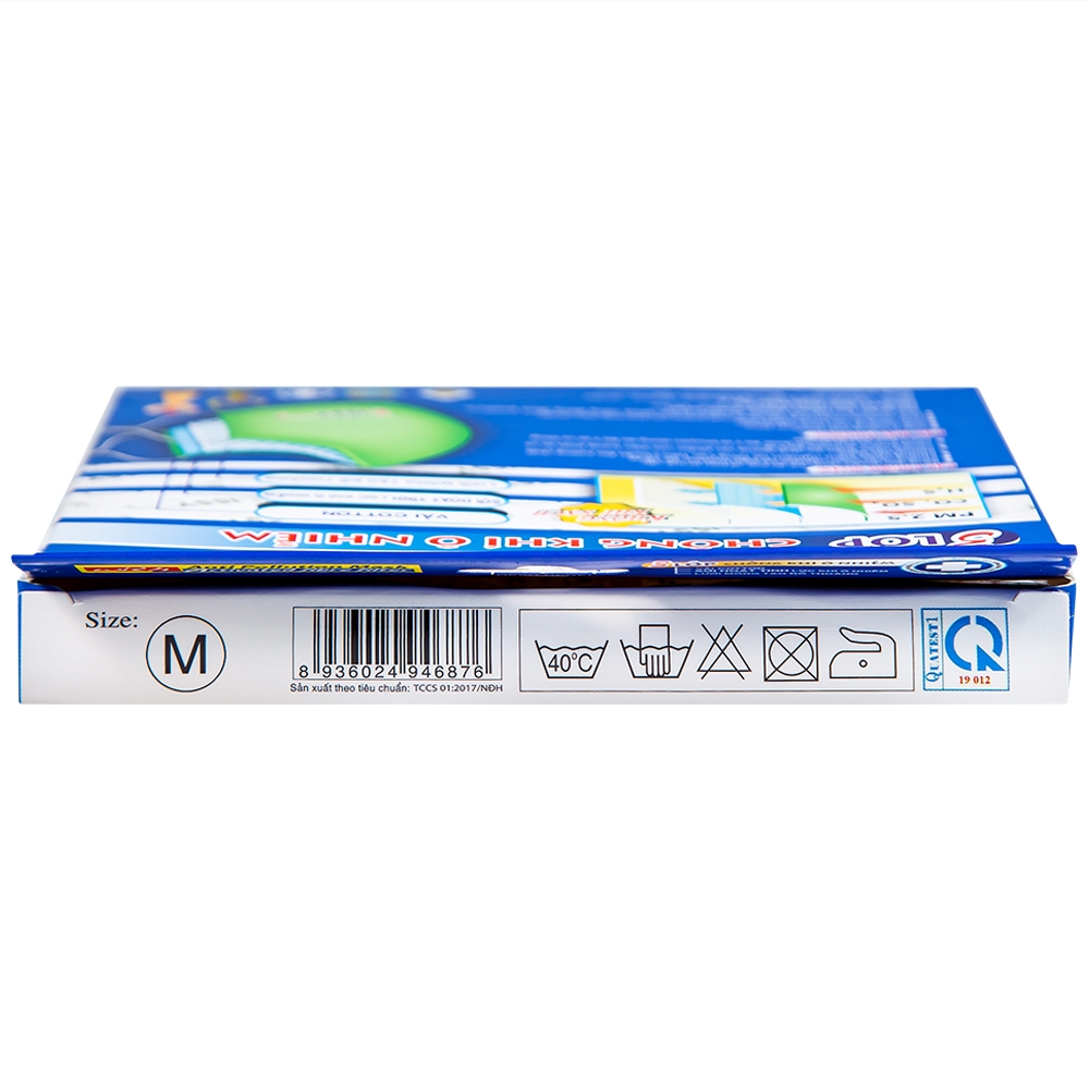 Hình ảnh Khẩu trang sợi hoạt tính Kissy size M 3 lớp giúp lọc sạch không khí, ngăn bụi, khí ô nhiễm