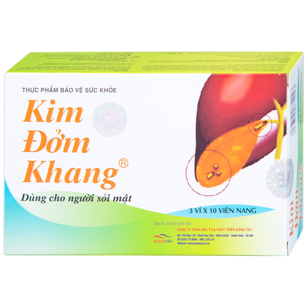 Hình ảnh Viên uống Kim Đởm Khang Hồng Bàng hỗ trợ cho người bị sỏi mật (3 vỉ x 10 viên)