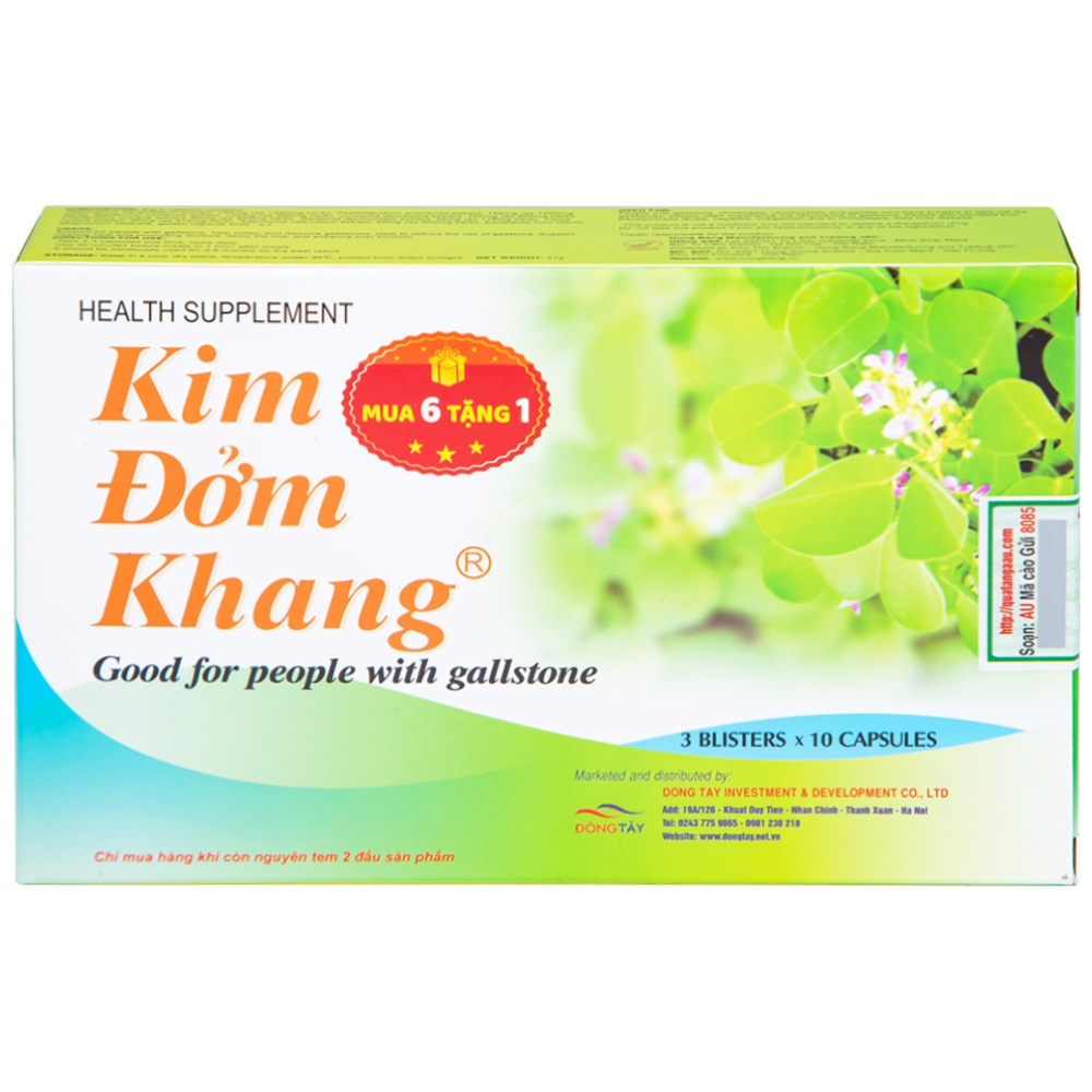 Hình ảnh Viên uống Kim Đởm Khang Hồng Bàng hỗ trợ cho người bị sỏi mật (3 vỉ x 10 viên)