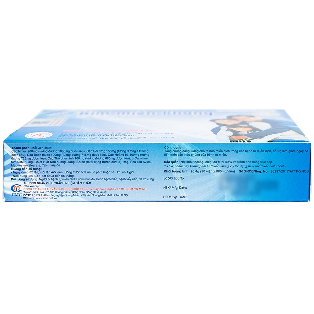 Hình ảnh Viên uống Kim Miễn Khang IMC tăng cường năng lượng cho tế bào miễn dịch (3 vỉ x 10 viên)