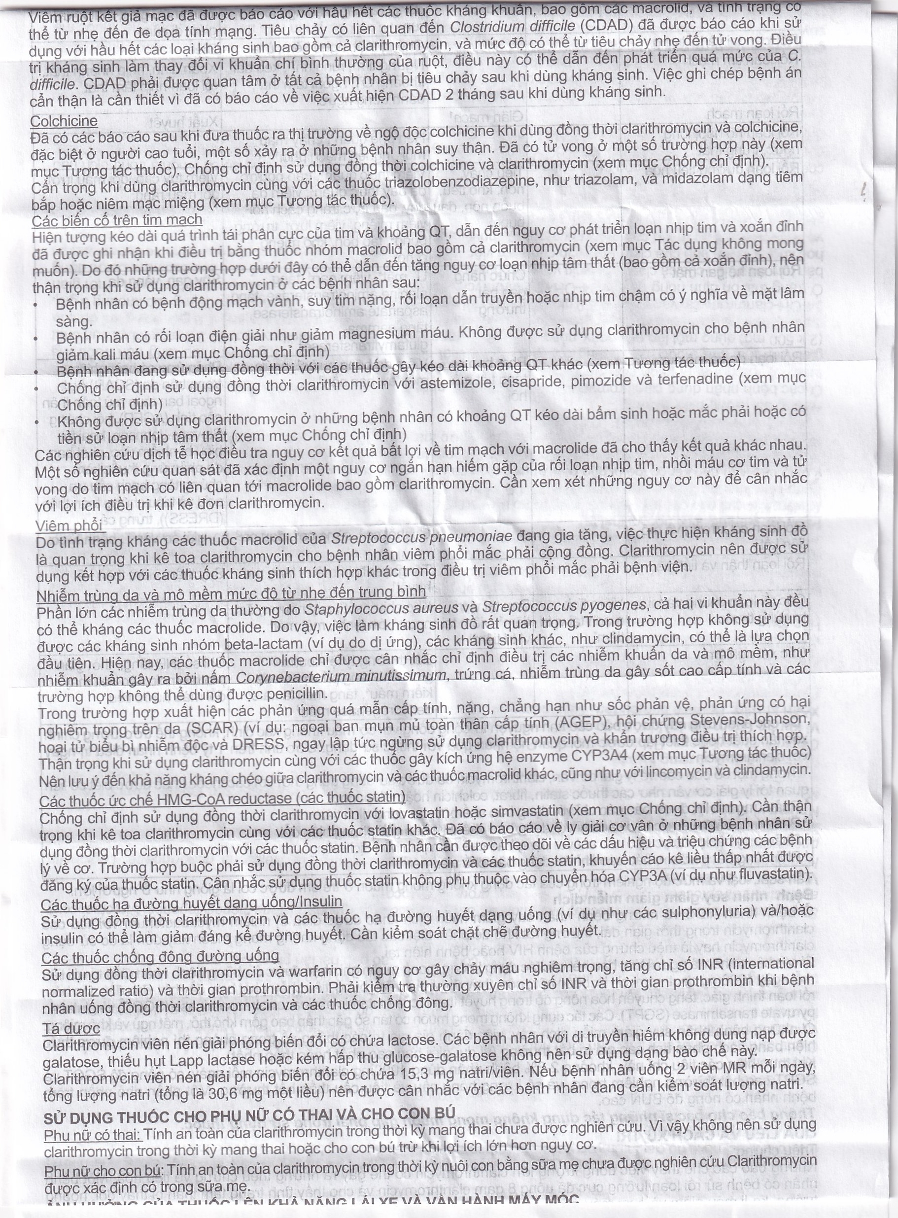 Hình ảnh Viên nén Klacid MR 500mg Abbott điều trị nhiễm trùng đường hô hấp (1 vỉ x 5 viên)