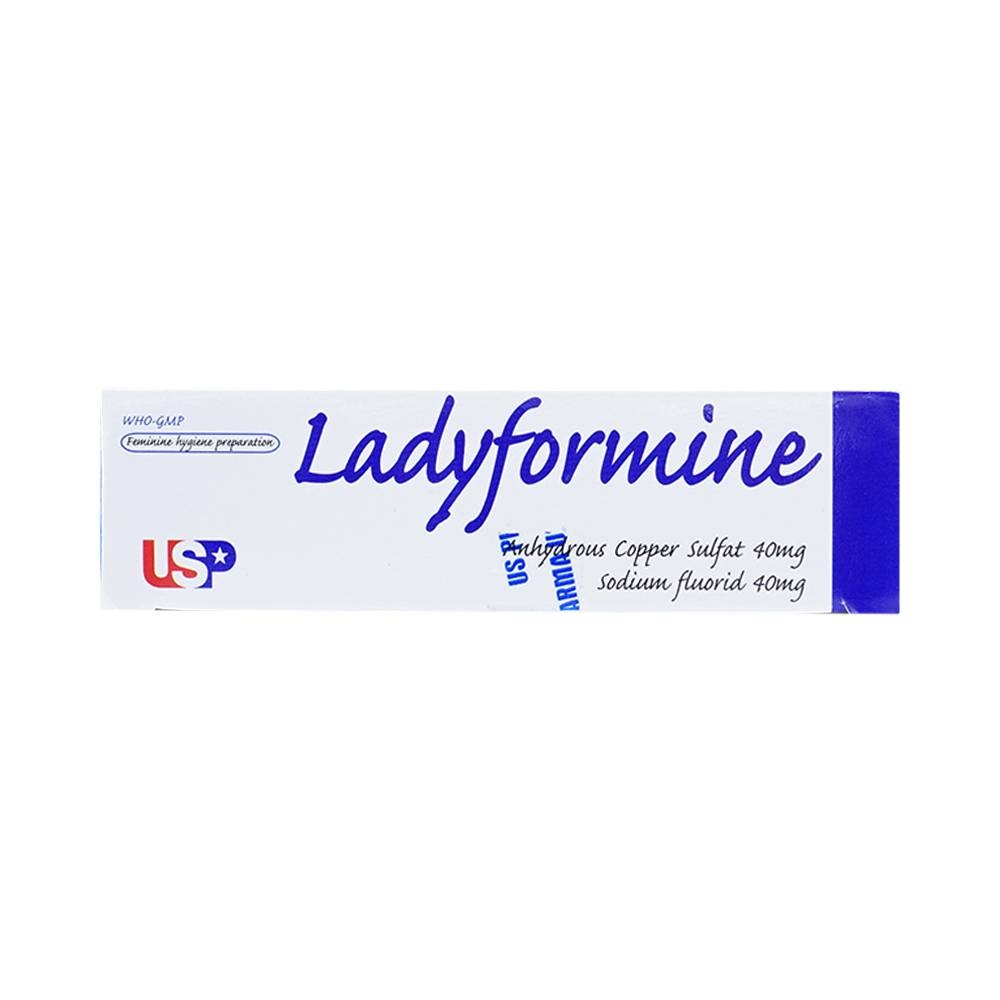 Hình ảnh Thuốc vệ sinh phụ nữ Ladyformine USP vệ sinh vùng kín sau sinh, hành kinh, khí hư, viêm ngứa (4 vỉ x 4 viên)