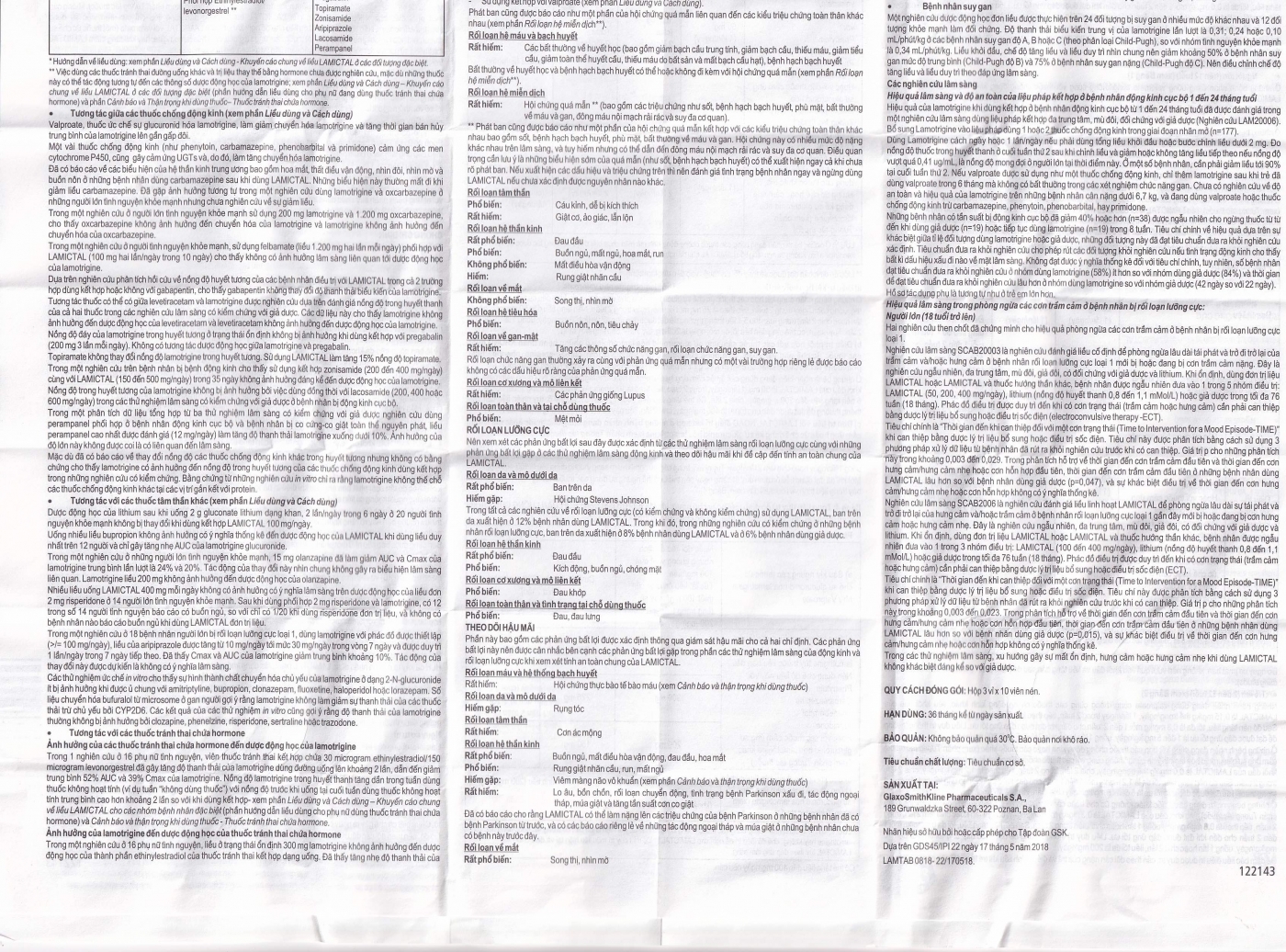 Hình ảnh Viên nén Lamictal 25mg GSK điều trị động kinh và phòng ngừa bệnh rối loạn lưỡng cực (3 vỉ x 10 viên)