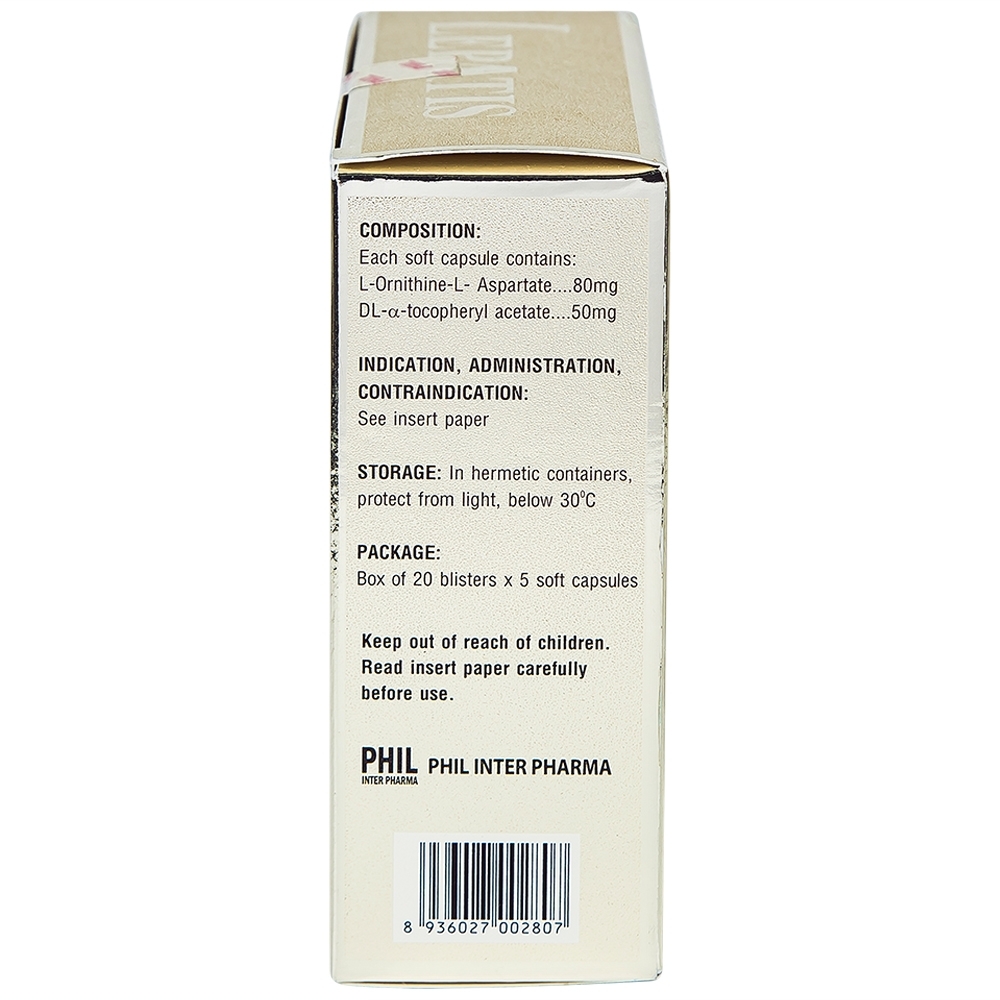 Hình ảnh Viên nang mềm Lepatis Phil Inter hỗ trợ điều trị rối loạn chức năng gan (20 vỉ x 5 viên)