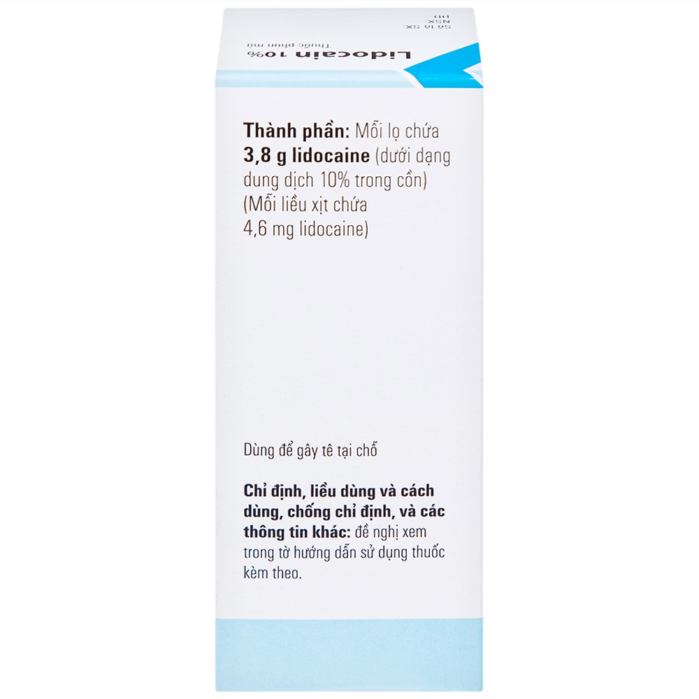 Hình ảnh Thuốc phun mù Lidocain 10% Egis dùng trong chỉ định gây tê tại chỗ (38g)