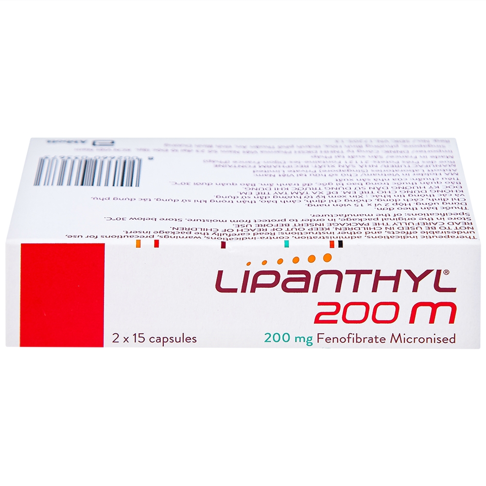 Hình ảnh Viên nang cứng Lipanthyl 200mg Abbott bổ sung chế độ ăn kiêng trong điều trị tăng triglyceride (2 vỉ x 15 viên)