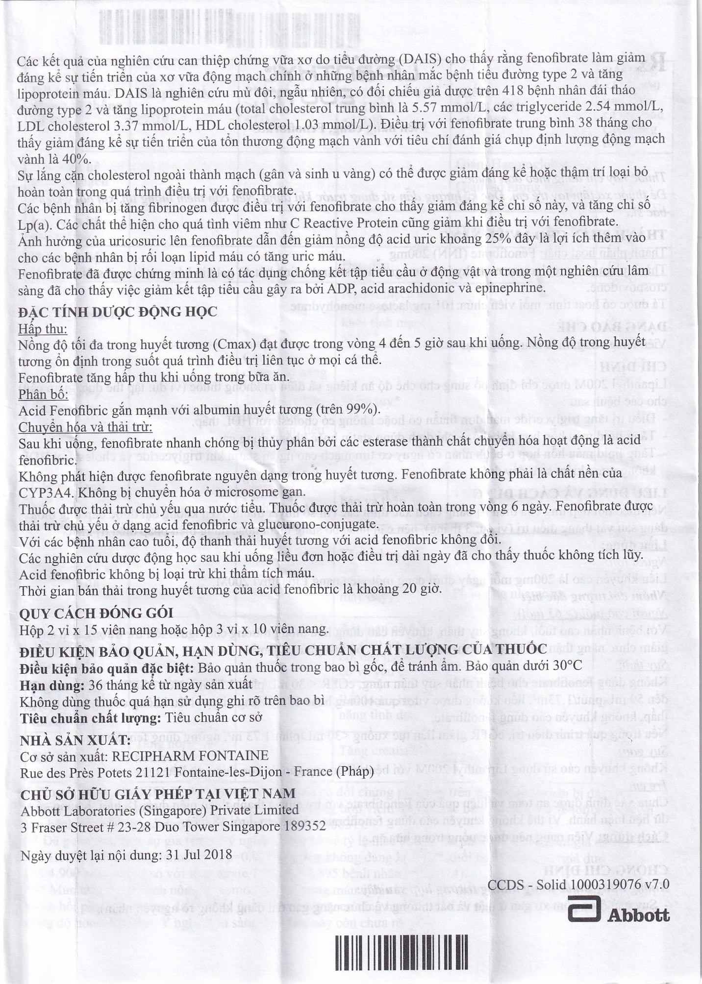 Hình ảnh Viên nang cứng Lipanthyl 200mg Abbott bổ sung chế độ ăn kiêng trong điều trị tăng triglyceride (2 vỉ x 15 viên)
