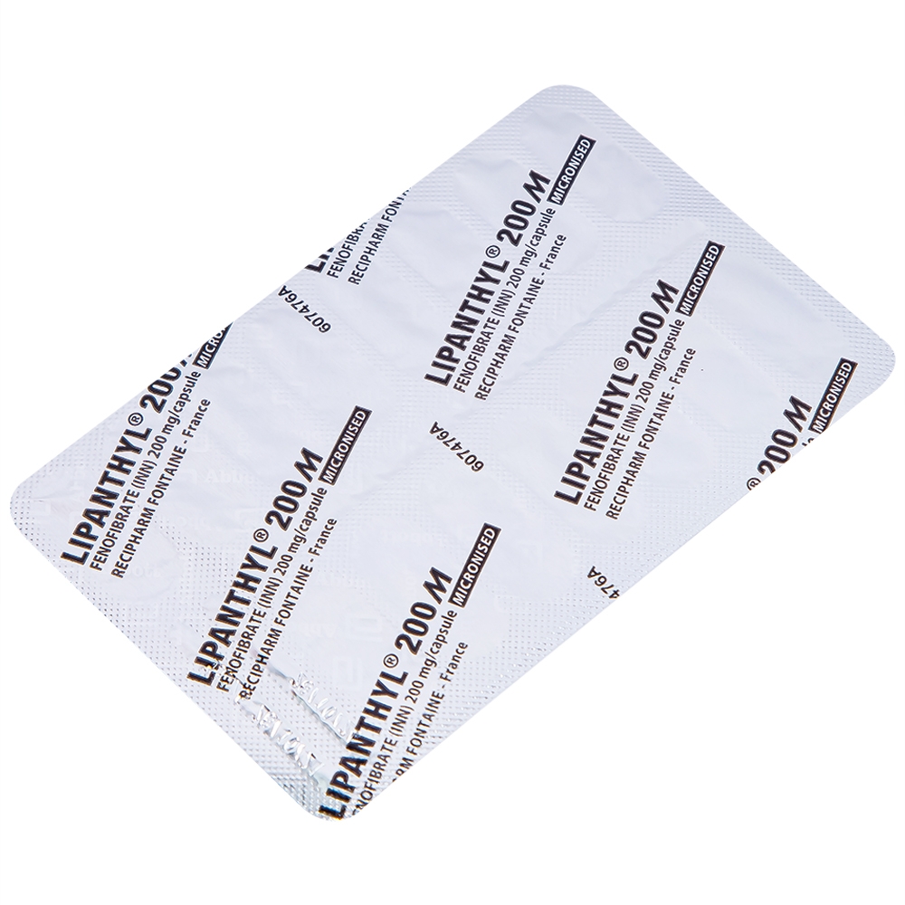 Hình ảnh Viên nang cứng Lipanthyl 200mg Abbott bổ sung chế độ ăn kiêng trong điều trị tăng triglyceride (2 vỉ x 15 viên)