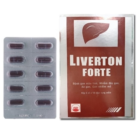 Hình ảnh Viên nang mềm Liverton Forte Pymepharco điều trị bệnh gan mãn tính, nhiễm độc gan, xơ gan (6 vỉ x 10 viên)