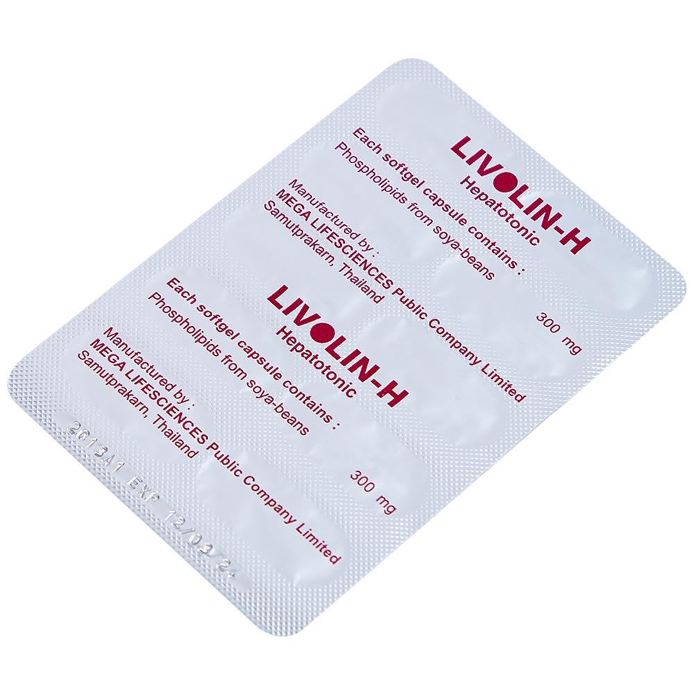 Hình ảnh Viên nang mềm Livolin-H 300mg MEGA We care cải thiện bệnh gan, chán ăn, đau hạ sườn phải (10 vỉ x 10 viên)