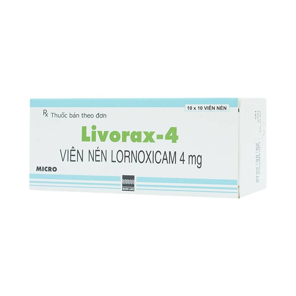 Hình ảnh Viên nén Livorax-4 Micro giảm đau và chống viêm xương khớp (10 vỉ x 10 viên)
