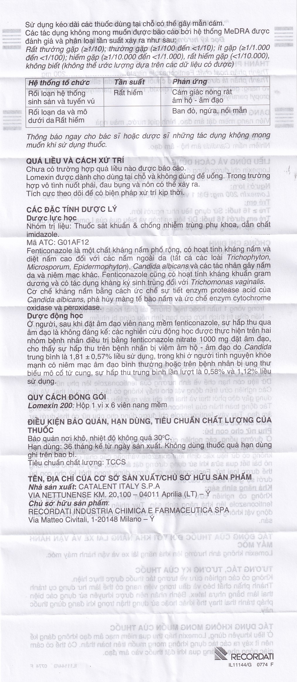 Hình ảnh Viên đặt âm đạo Lomexin 200mg điều trị nhiễm nấm Candida âm hộ - âm đạo (1 vỉ x 6 viên)