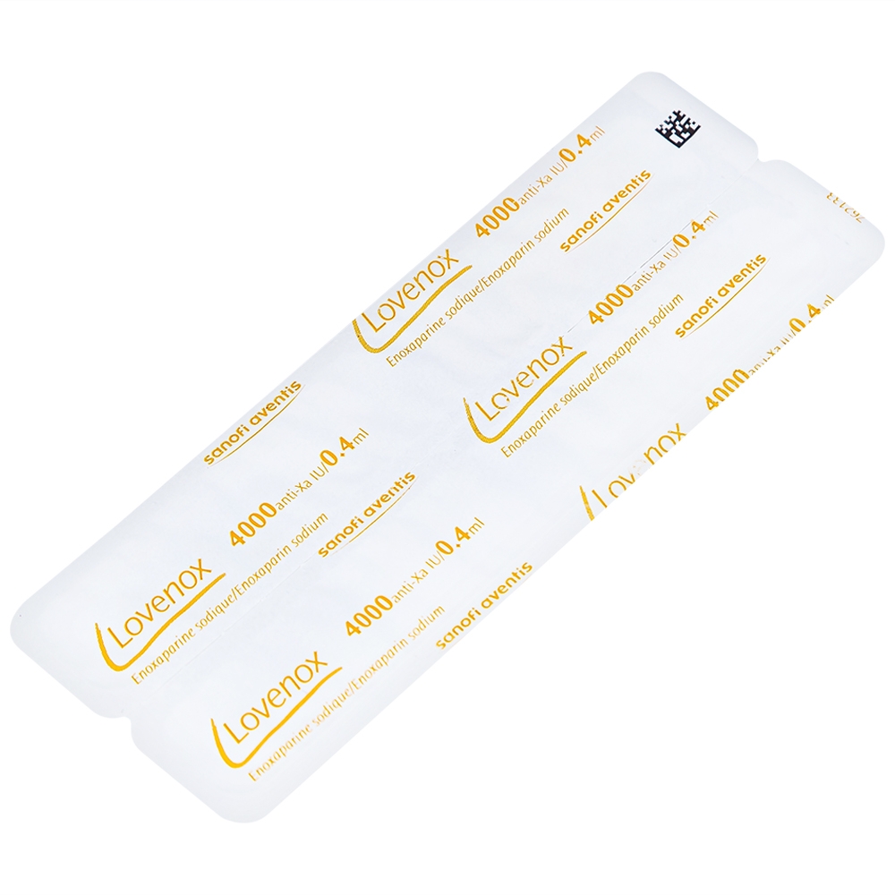 Hình ảnh Dung dịch tiêm Lovenox 4000 anti-Xa IU/0.4 ml điều trị dự phòng bệnh thuyên tắc huyết khối tĩnh mạch (2 ống)
