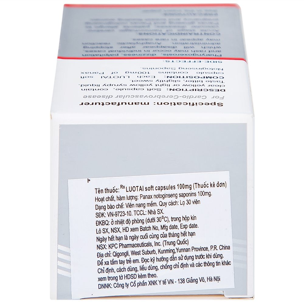 Hình ảnh Thuốc Luotai Kunming điều trị đột quỵ, liệt nửa người (30 viên)