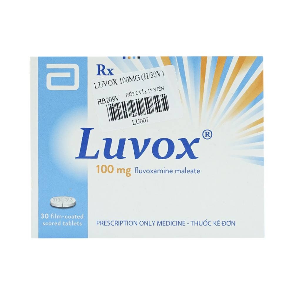 Hình ảnh Viên nén Luvox 100mg Abbott điều trị trầm cảm, rối loạn trầm cảm (2 vỉ x 15 viên)