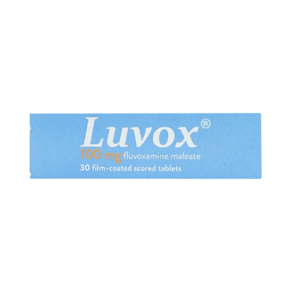 Hình ảnh Viên nén Luvox 100mg Abbott điều trị trầm cảm, rối loạn trầm cảm (2 vỉ x 15 viên)