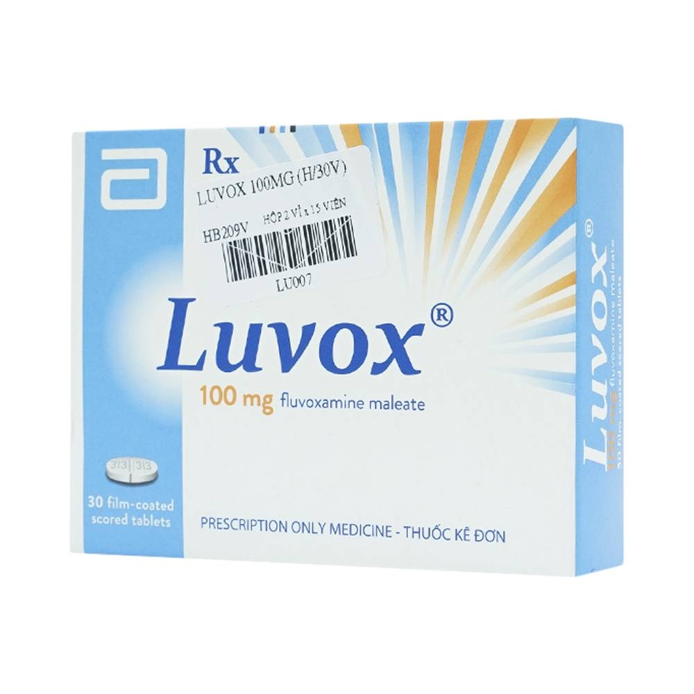 Hình ảnh Viên nén Luvox 100mg Abbott điều trị trầm cảm, rối loạn trầm cảm (2 vỉ x 15 viên)