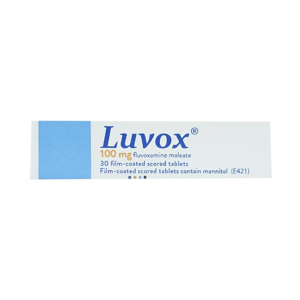 Hình ảnh Viên nén Luvox 100mg Abbott điều trị trầm cảm, rối loạn trầm cảm (2 vỉ x 15 viên)