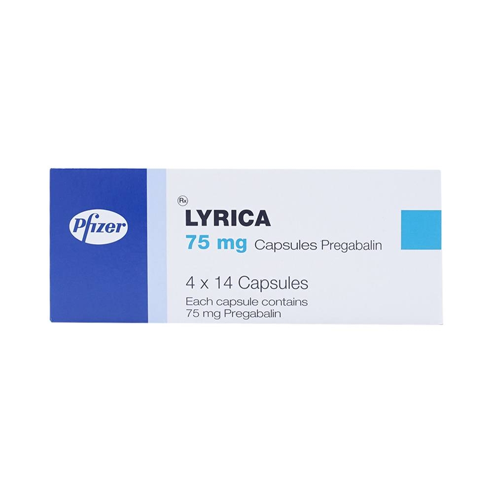 Hình ảnh Viên nang cứng Lyrica 75mg Pfizer điều trị đau thần kinh, động kinh cục bộ (4 vỉ x 14 viên) 