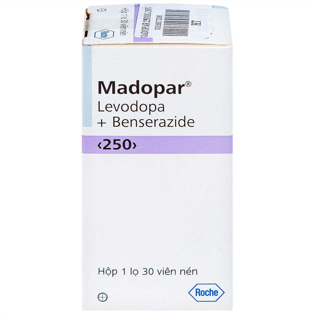 Hình ảnh Viên nén Madopar Levodopa And Benserazide 250 Roche điều trị bệnh Parkinson vô căn (30 viên)