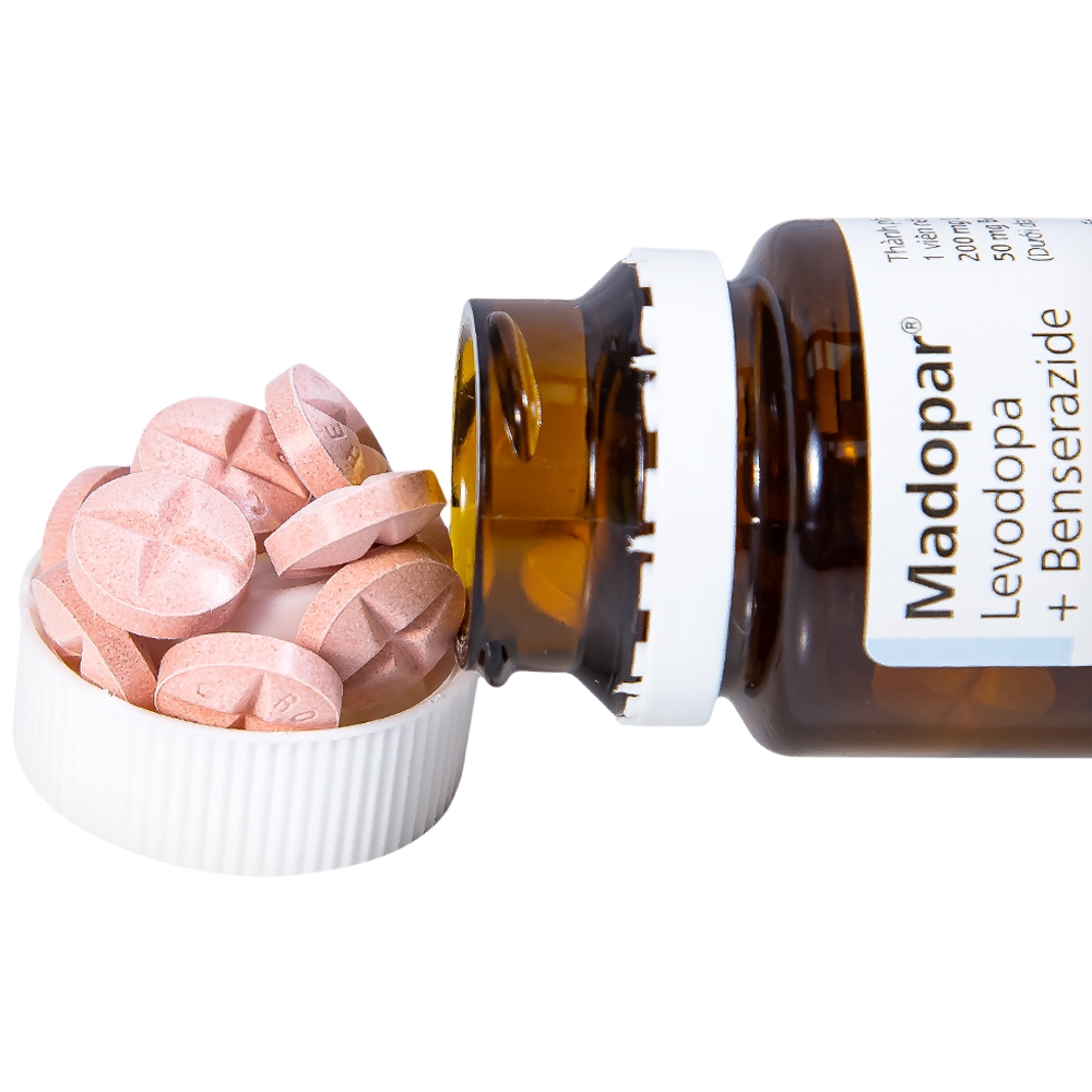 Hình ảnh Viên nén Madopar Levodopa And Benserazide 250 Roche điều trị bệnh Parkinson vô căn (30 viên)