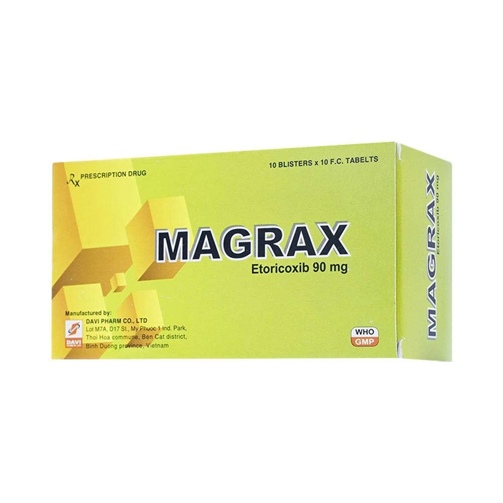 Hình ảnh Thuốc Magrax 90mg DaviPharm điều trị viêm đa khớp dạng thấp (10 vỉ x 10 viên)