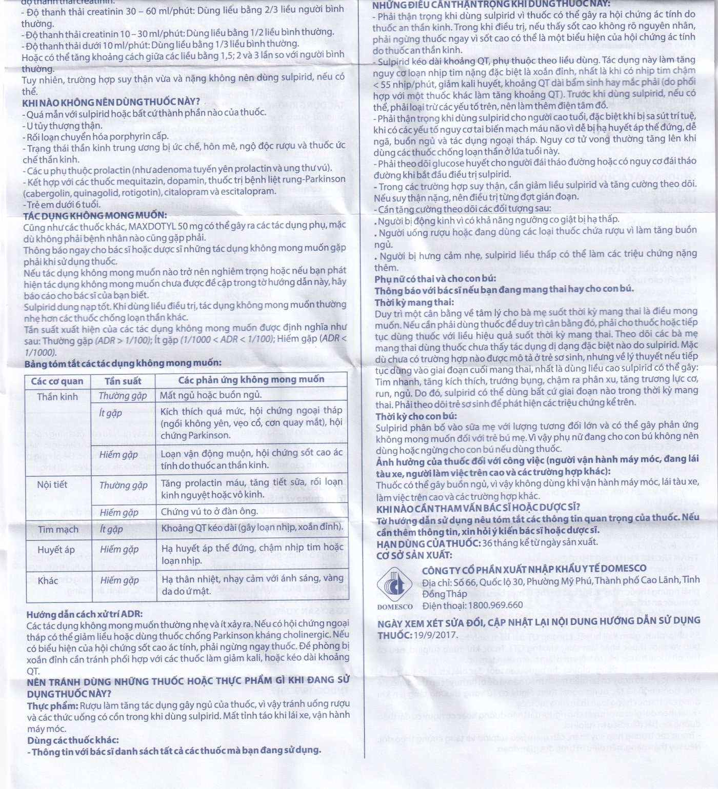 Hình ảnh Viên nang cứng Maxdotyl 50mg Domesco điều trị chứng lo âu ở người lớn (2 vỉ x 15 viên)