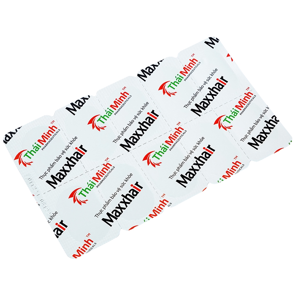Hình ảnh Viên uống Maxxhair New Thái Minh hỗ trợ tóc mọc chắc khỏe và giảm nguy cơ rụng tóc (3 vỉ x 10 viên)