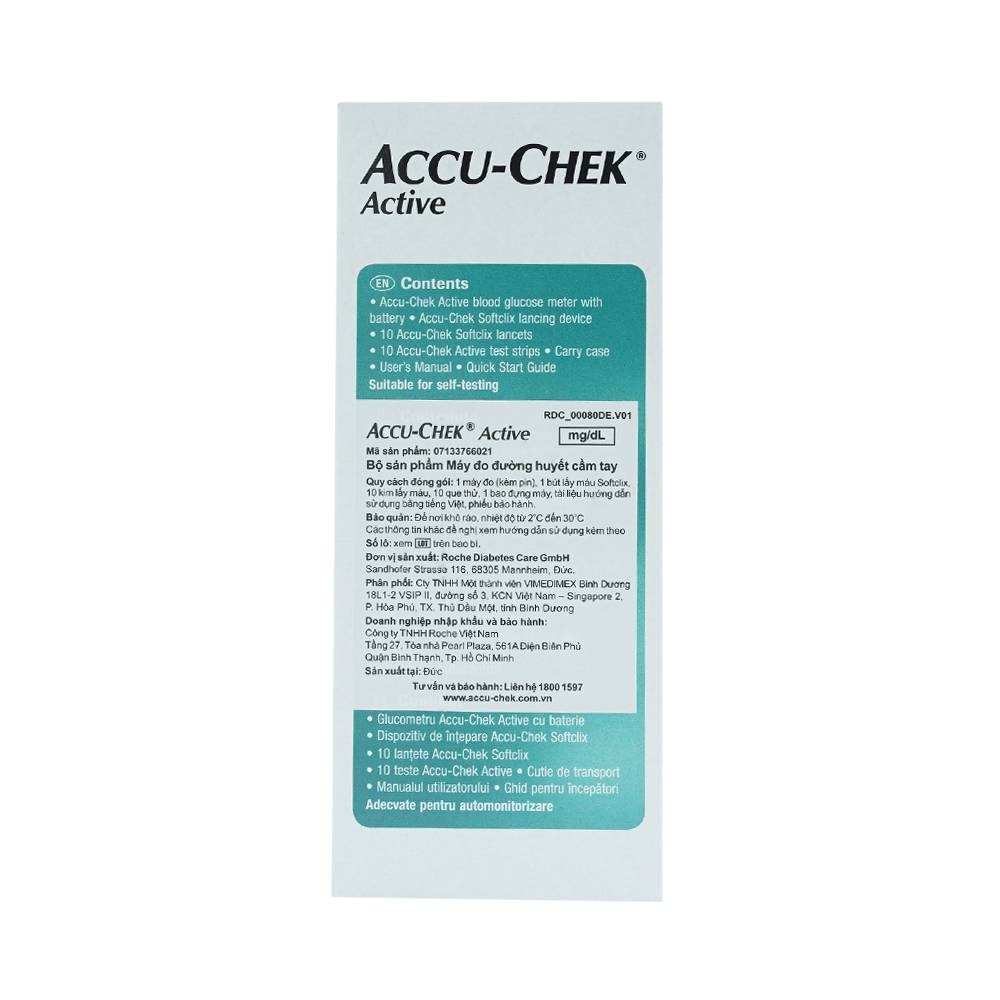 Hình ảnh Máy đo đường huyết cầm tay Accu-Chek Active giúp kiểm tra lượng đường trong máu chính xác, nhanh chóng