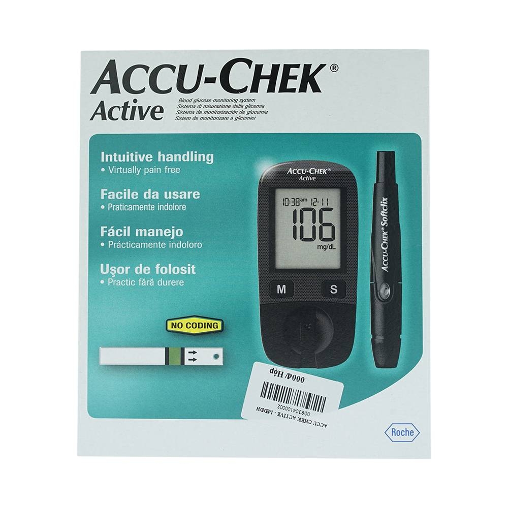 Hình ảnh Máy đo đường huyết cầm tay Accu-Chek Active giúp kiểm tra lượng đường trong máu chính xác, nhanh chóng