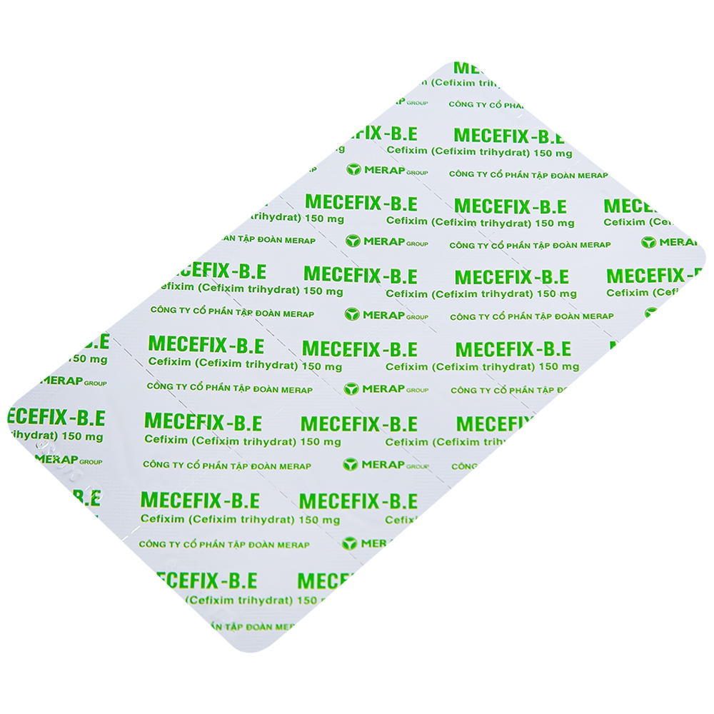 Hình ảnh Thuốc Mecefix-B.E 150mg Merap điều trị nhiễm khuẩn đường tiết niệu, viêm tai giữa (2 vỉ x 10 viên)