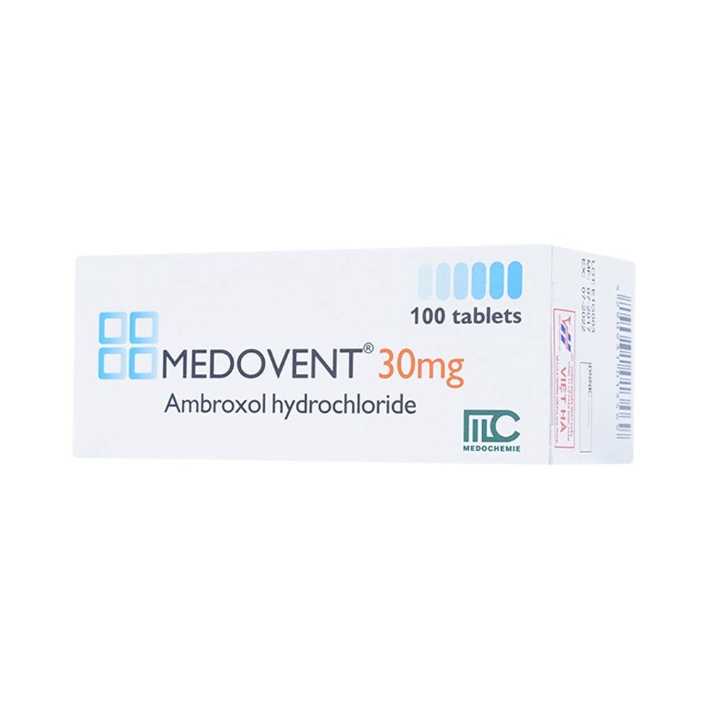 Hình ảnh Viên nén Medovent 30mg Medochemie điều trị bệnh phế quản phổi cấp, mạn tính (10 vỉ x 10 viên)