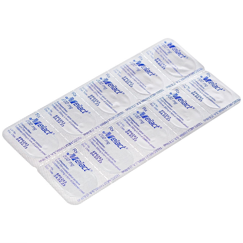 Hình ảnh Thuốc Meiact 200mg điều trị viêm amidan, viêm họng cấp tính, viêm xoang xương hàm (2 vỉ x 10 viên)